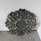 Vintage Mexican metal large mirror