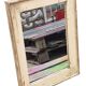 Miroir Blanc Casse Bois Vieux Teck Patine