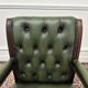 Chaise de bureau Chesterfield verte en anglais