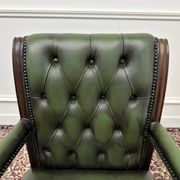Green English Chesterfield Desk Chair