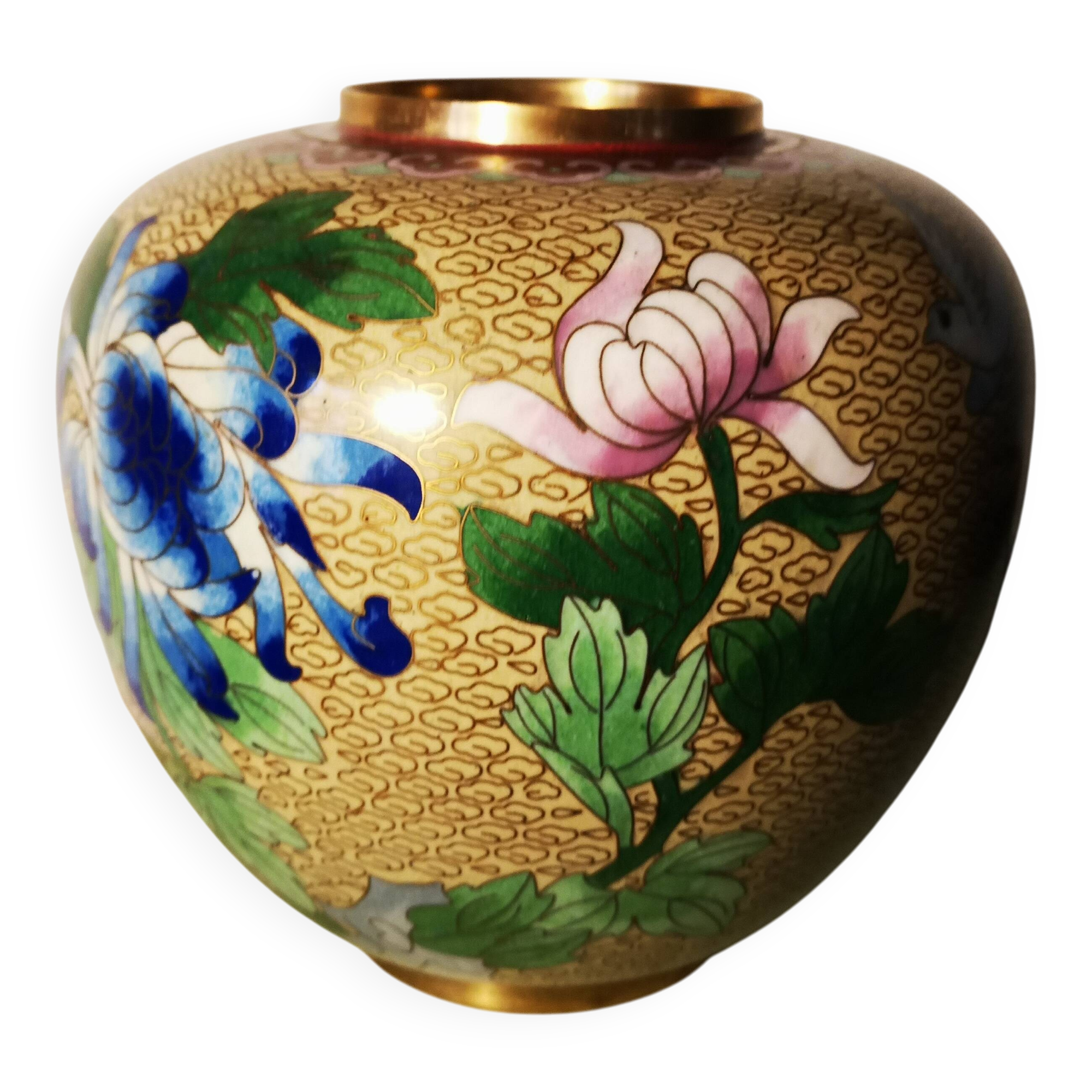 Chinese cloisonné vase email