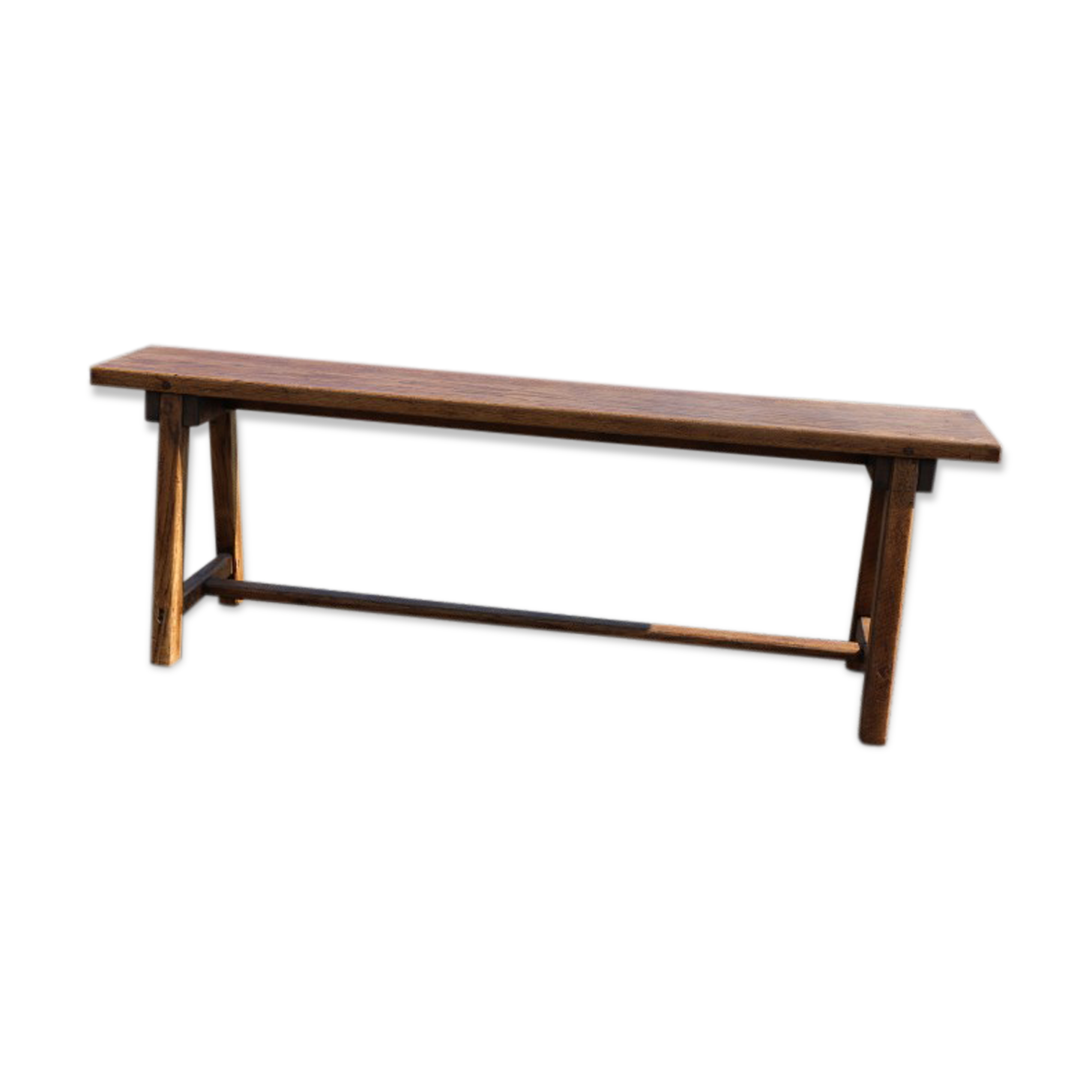 Dark wood bench