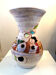 Strangulation vase with polychrome abstract decoration 60s