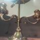 Lampe en bronze à  3 bras de style Louis XV