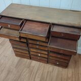Old wooden craft furniture 27 drawers