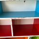 Wall-mounted or free-standing wooden locker shelf