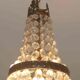 Suspension chandelier with metal and glass grapevines manufactured 60's / 70's