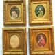 Nice old wall frame, carved wood, gilded with leaf, 17 cm x 15 cm, 4 available