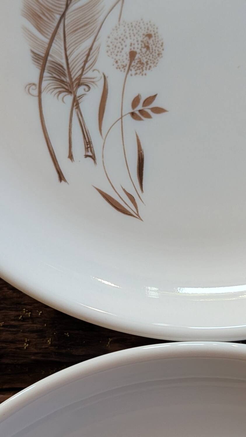 4 Sovirel opaline plates from the 1960s