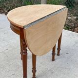 90cm Solid Wood Half Moon Folding Round Table