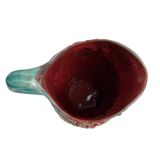 Barbotine pitcher jug from Onnaing Earthenware Factory circa 1900