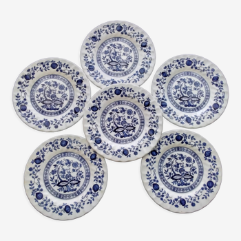 Set de 6 assiettes à dessert porcelaine Anglaise Crown Clarence