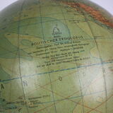 Mid-Century Light Glass Globe With Wooden Base by Paul Rath, 1950s