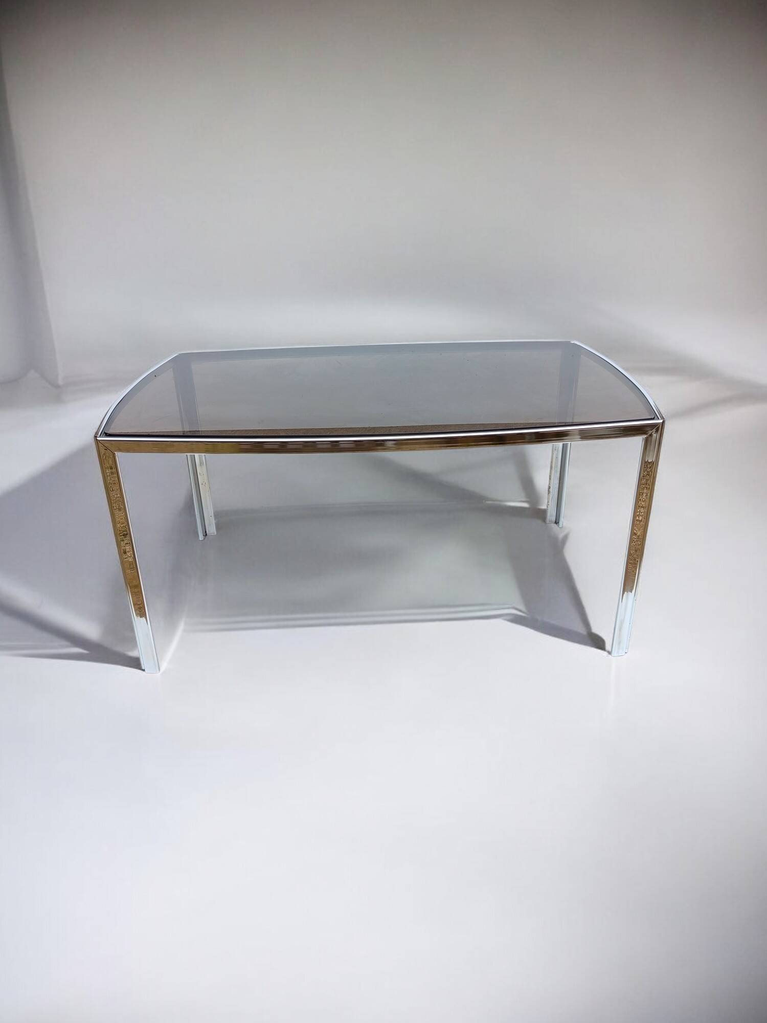 Vintage smoked glass table