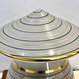 Vintage mushroom-shaped table lamp in Murano glass with wooden base