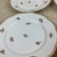 6 flat plates porcelain Limoges France