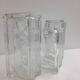 3 vintage glass brick vases
