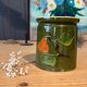 Jam jar with pear pattern Savoyard pottery