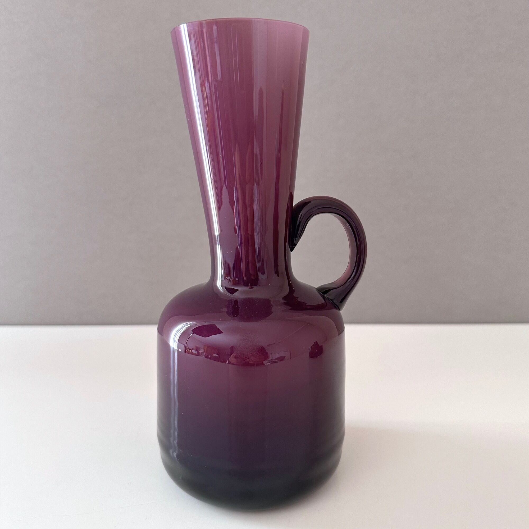 Friedrich Glass Vases, Pop Art Glass Vase, purple, Midmodern 60s, Home Decor