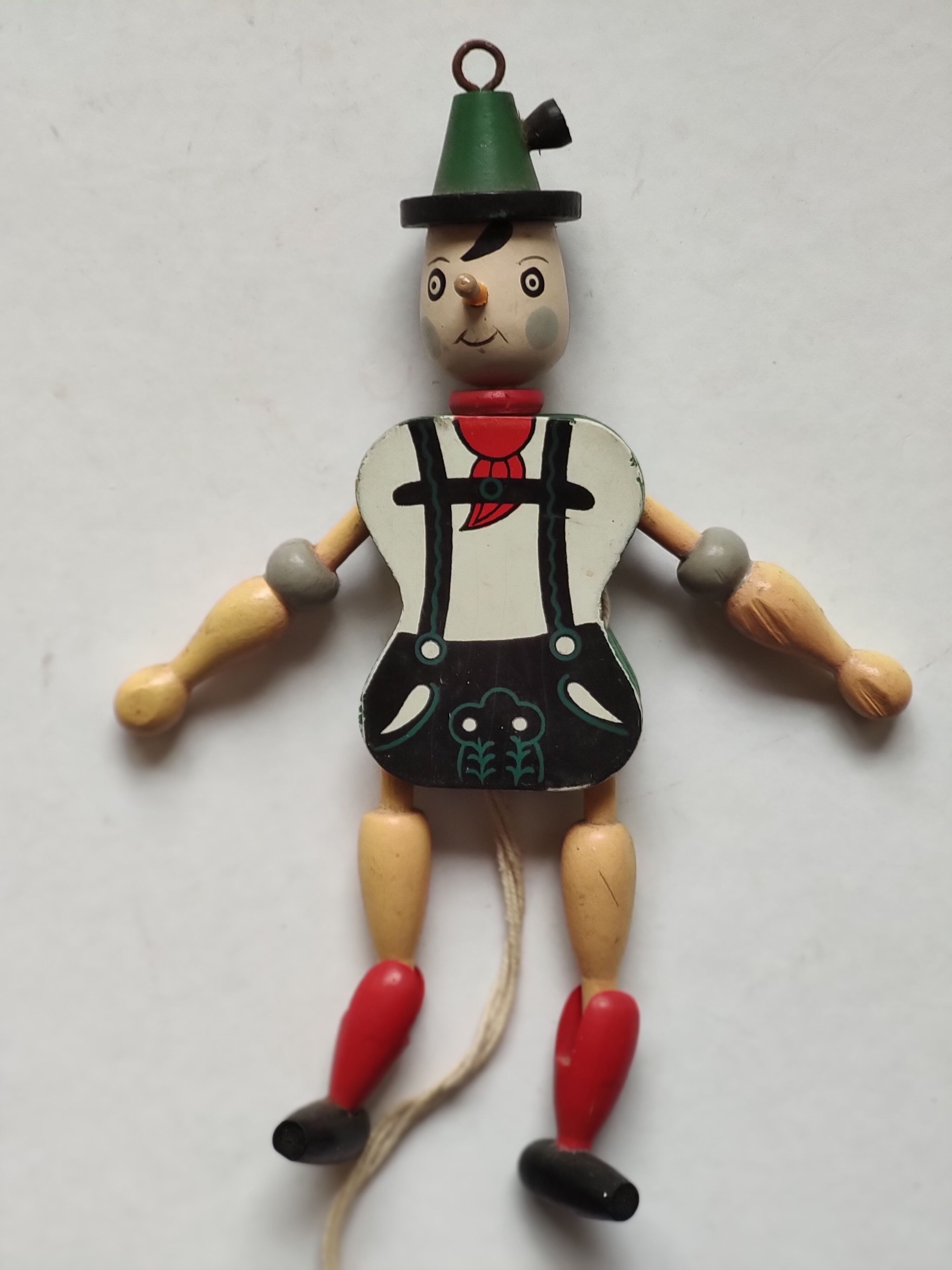 Articulated wooden puppet