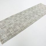 3x9 Shades Of Light Green & Black Vintage Runner Rug, 81x275Cm