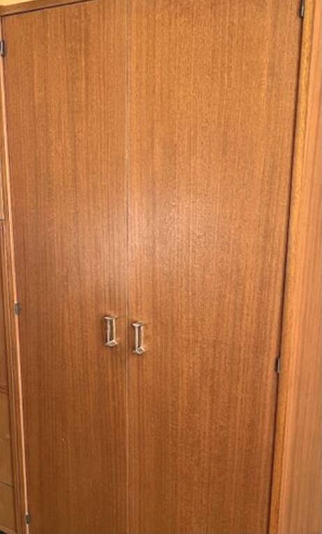 Vintage Scandinavian Teak Bookcase Secretary Cabinet