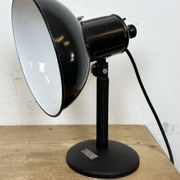 Vintage black enamel table photo lamp, 1950s