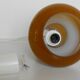 Amber and white opaline hanging inside (1970)