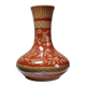 Vase Chinois XXe céramique peinte main teinte inhabituelle rouge