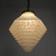 Art Deco pendant lamp with a hexagonal stepped glass shade, 1930s