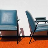 Pair of armchairs model Robert by Pierre Guariche for Meurop. Vintage 60s.