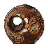 Ceramic vase with modernist bas-reliefs by Luigi Santi from the 1950s.