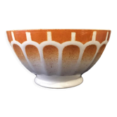 Bol a facettes blanc et orange digoin
