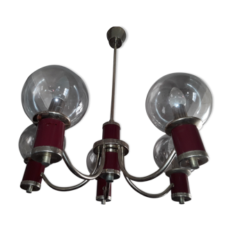 Chandelier art deco 5 globes