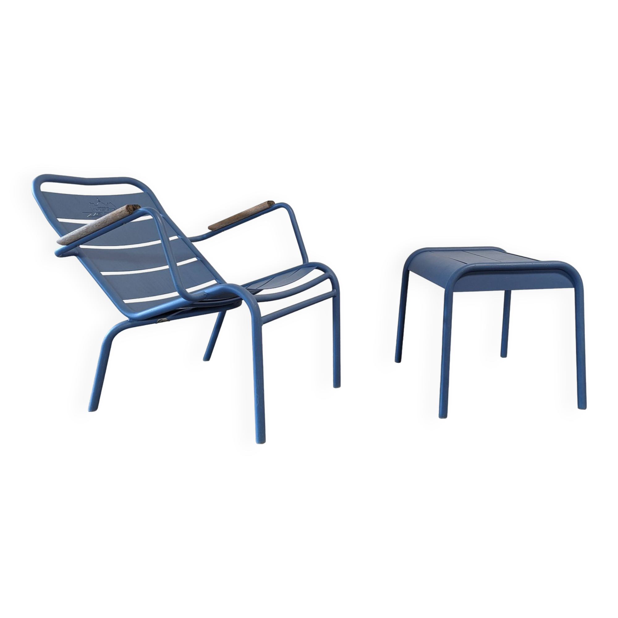 Edmond & fils - 1 Armchair + 1 Stool VAUX-LE-VICOMTE 007 - Tuileries collection