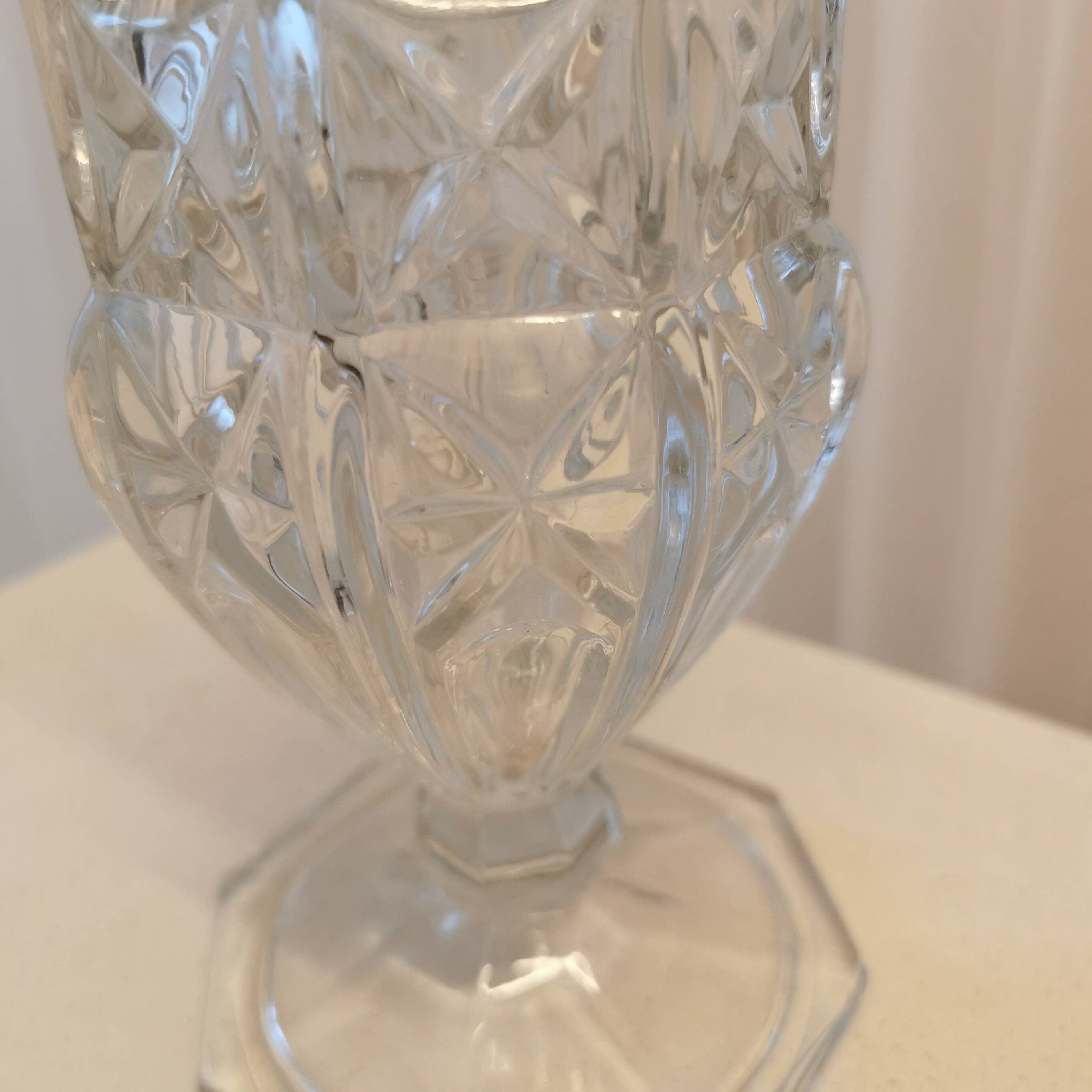 Cut glass vase