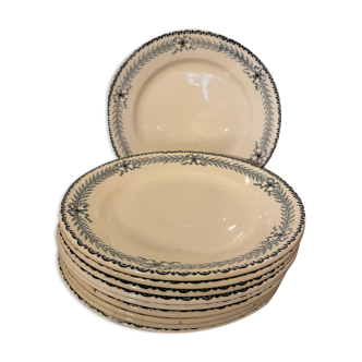 Lot de 10 assiettes  Terre de Fer - Service Chinon