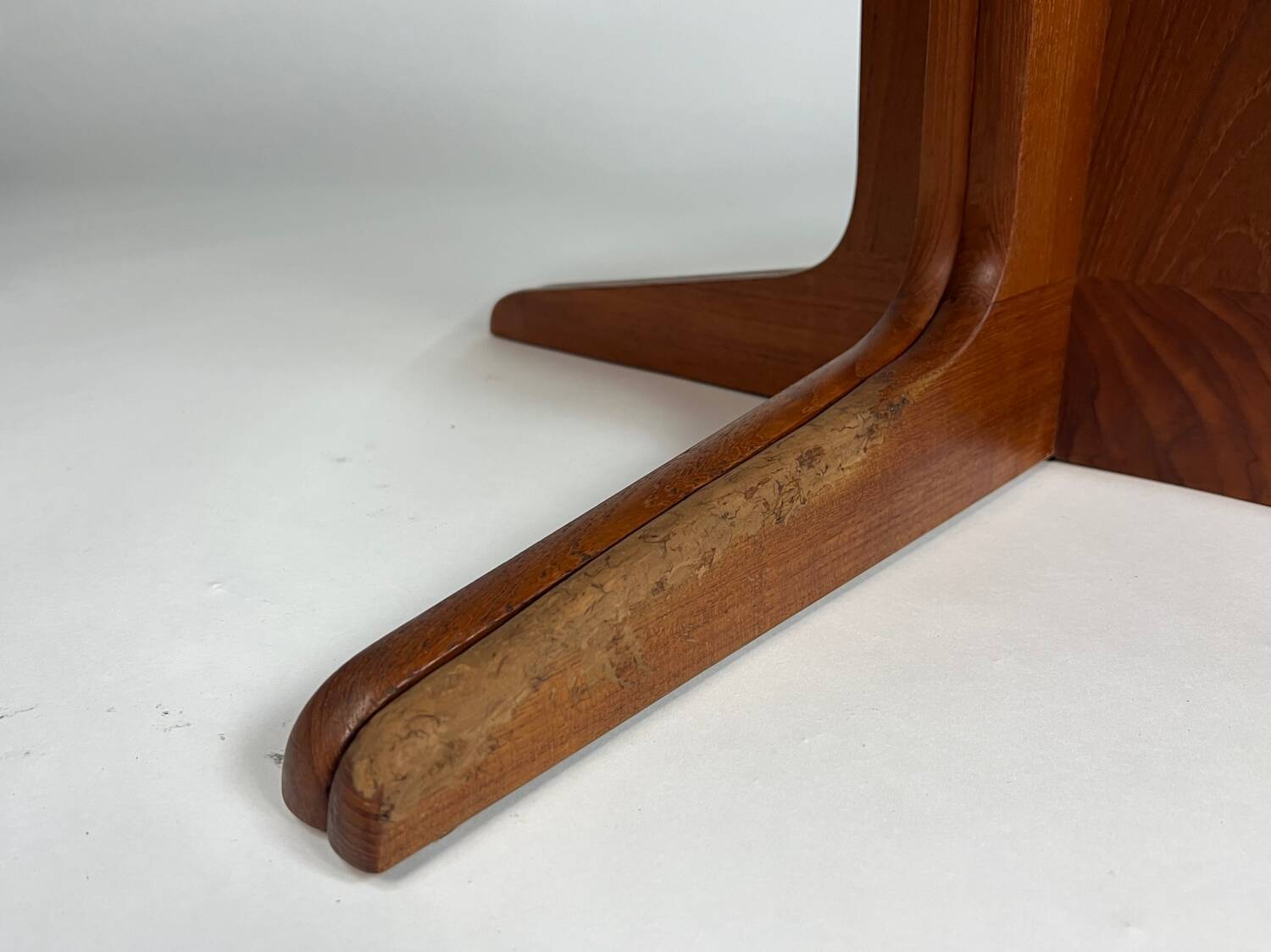 Danish teak round dining table extendable vintage design