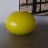 Yellow blown glass vase