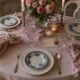 4 dessert plates from the Saint Amandinoise Pompadour collection.
