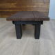 Dark solid wood farmhouse table