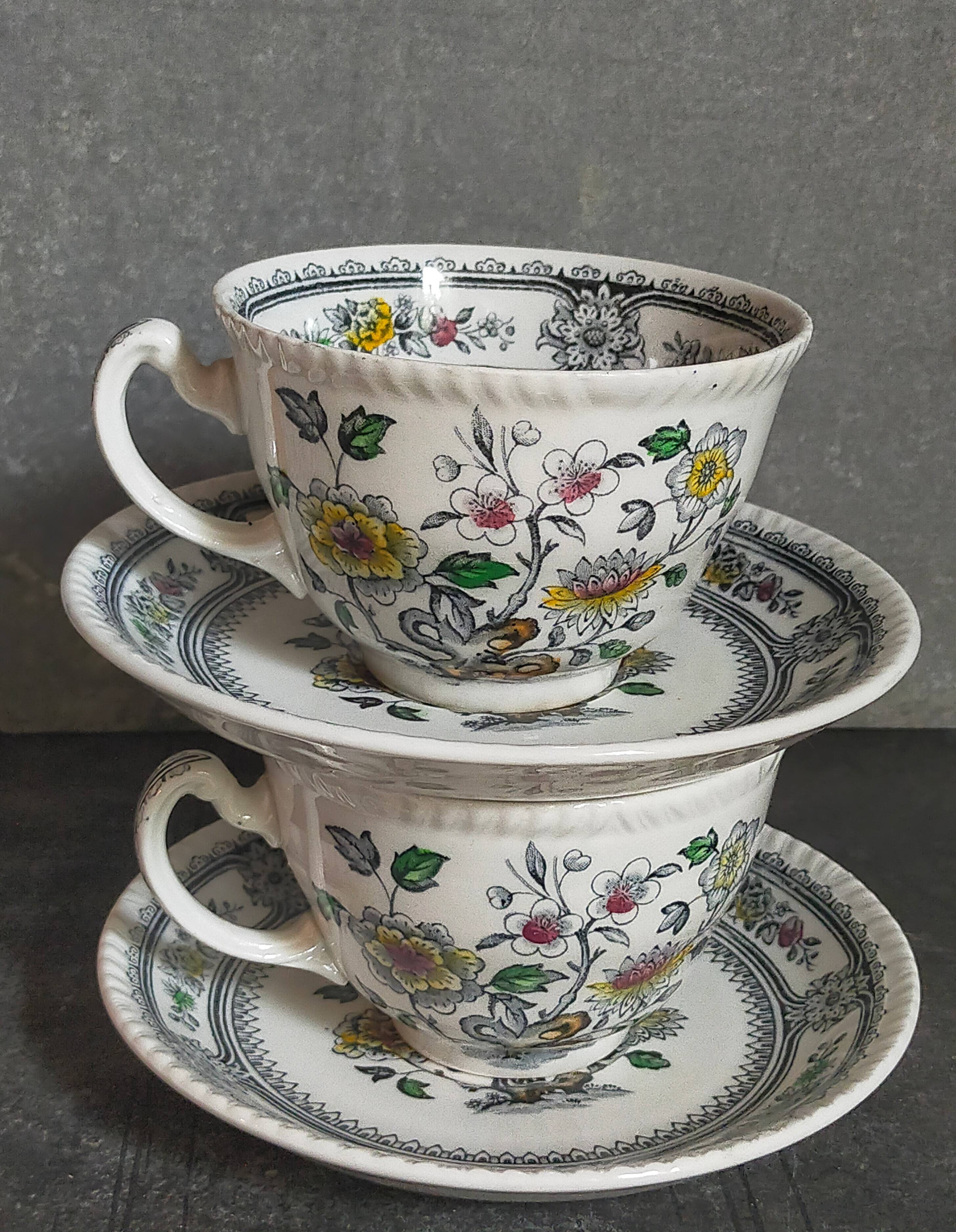 Two vintage wood & sons english lunches "dorset" service