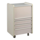 Vintage commode in aluminium and wood, Italy, 1990s.