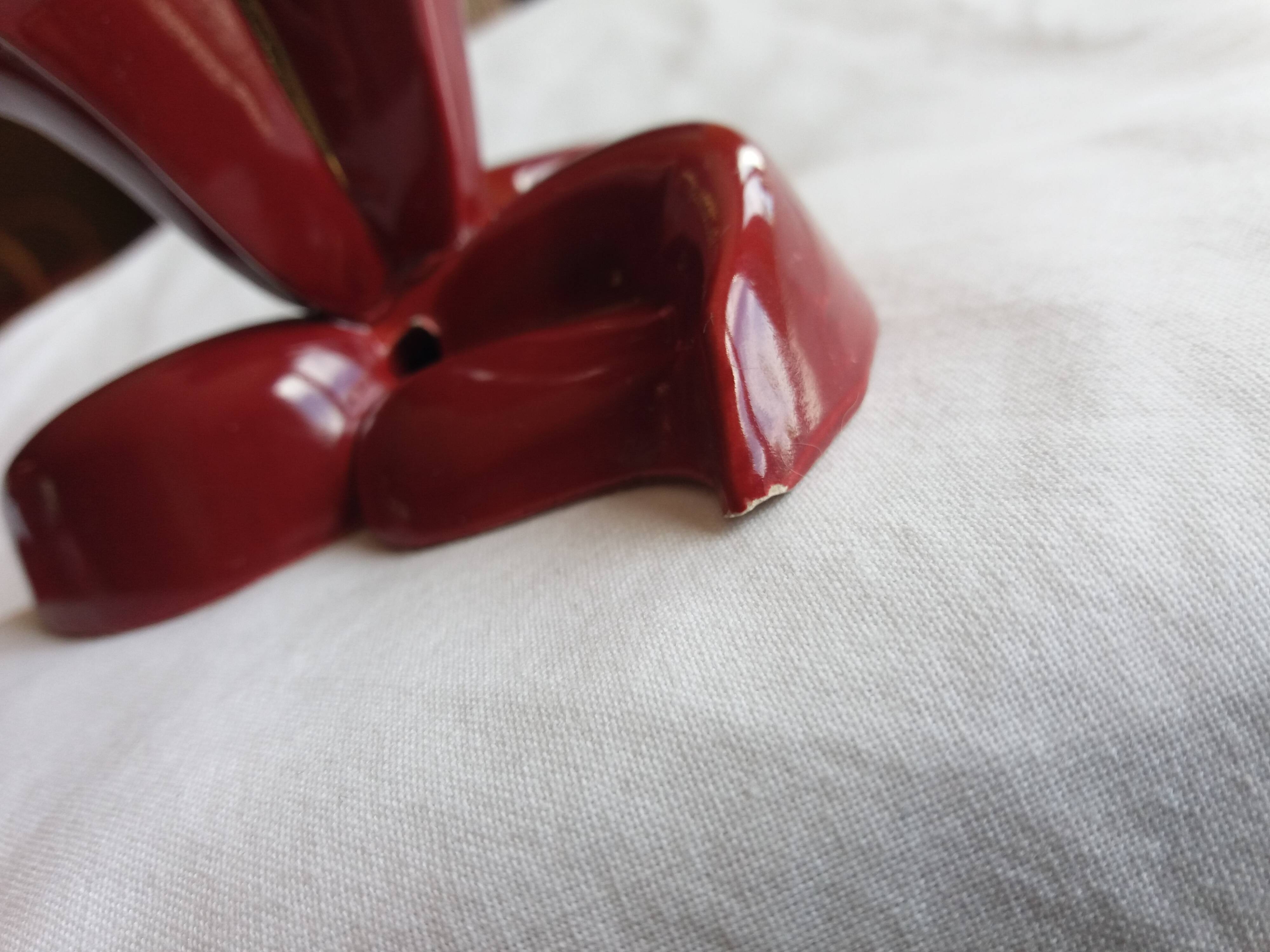 burgundy and gold candle holders