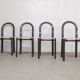 Suite of 4 80s design chairs published by Samo
