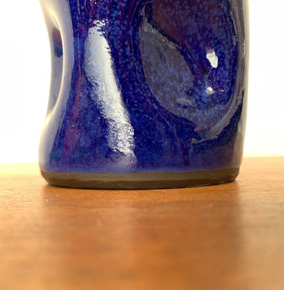 Organic ceramic vase from the mid-century by BKW Böttger Keramik Wandsbek, Hamburg, Germany, 1960s.