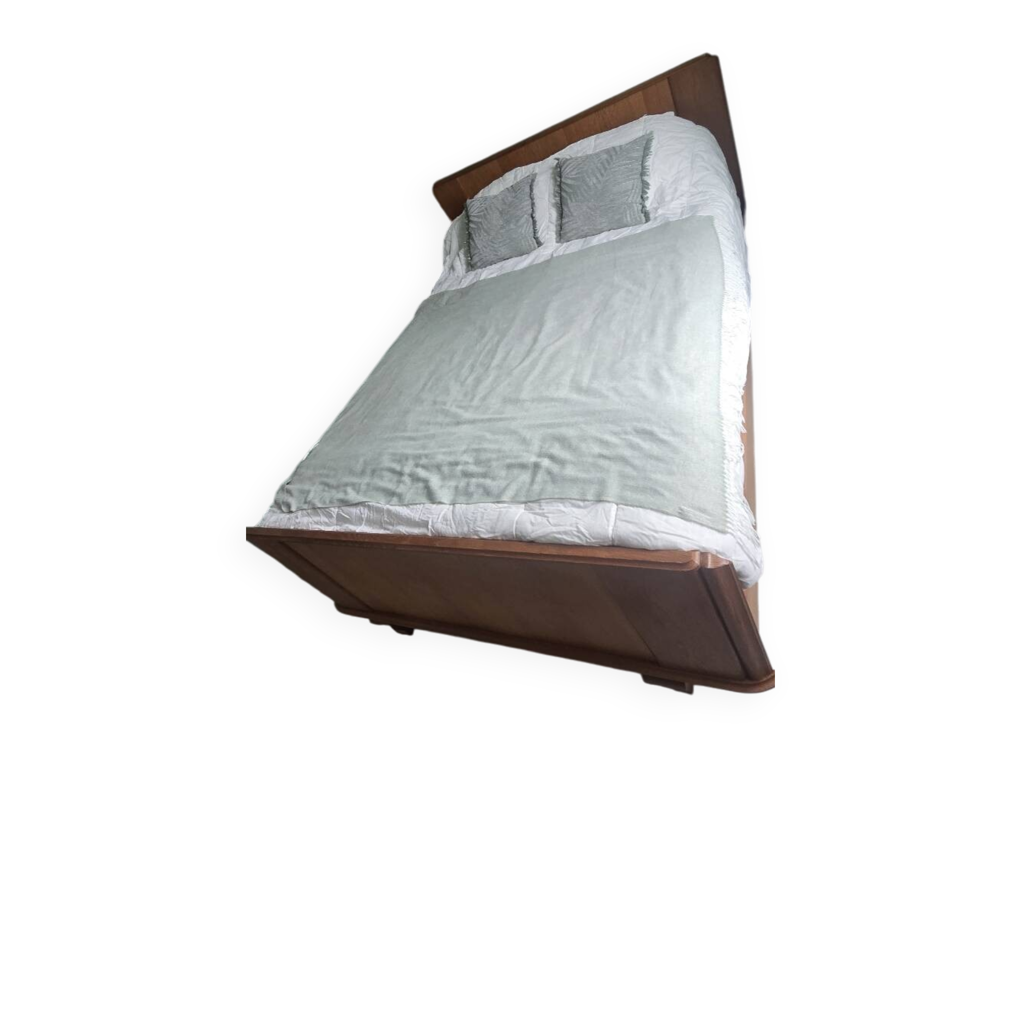 Solid oak bed from the 1960s