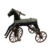 Tricycle cheval en bois XIX iéme