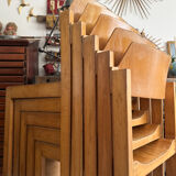 5 chaises empilables vintage — Rainer Schell  Schlapp Möbel 1960s