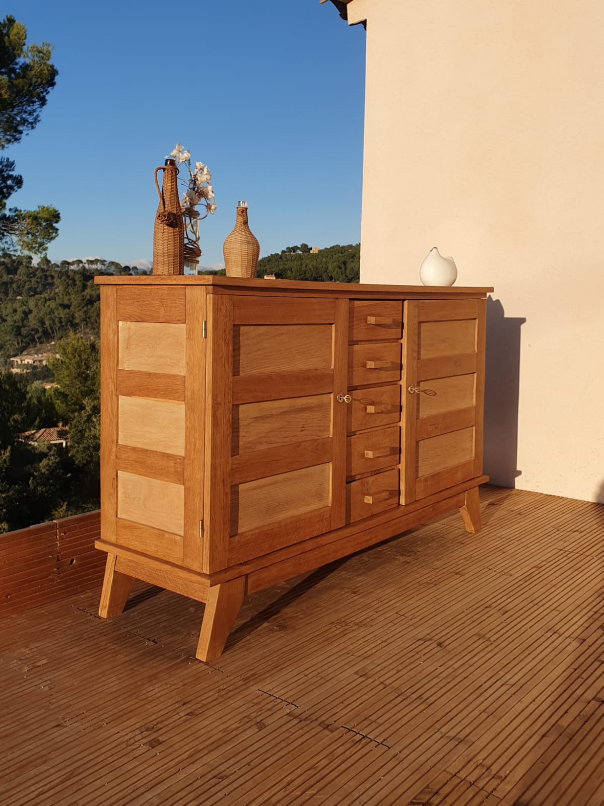Buffet vintage pieds compas René Gabriel